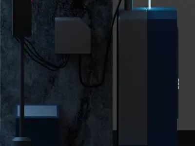 Cyberpunk Fresh Air Vending Machine Low-poly 3D model