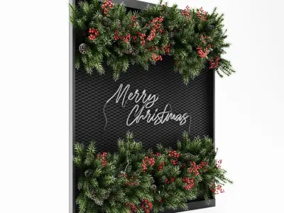 Composition Christmas Garland 3D model