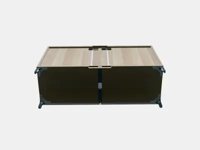 BESTA TV bench with doors 22 Low-poly 3D model