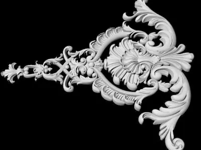 Central decor ornament for furniture 3D model 969