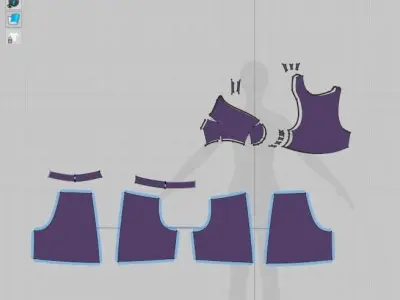 Sport Wear Bran Shorts Female 3D model