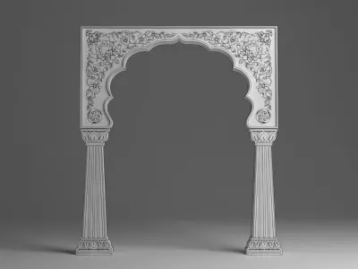 Indian Arch with Motif 3D model