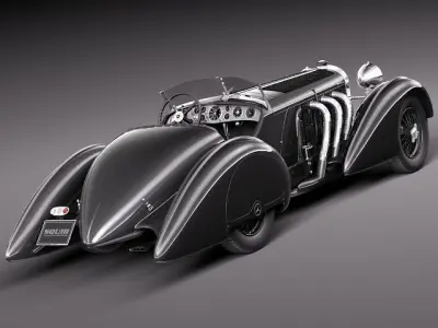 Mercedes-Benz 710 SSK Trossi Roadster 1930 3D model