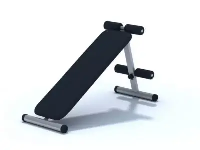 Modern Sleek Exercise Bench 3D model
