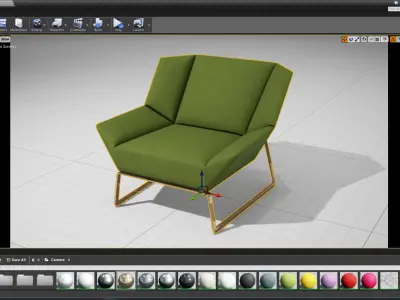 Molteni and C Tight Chair Low-poly 3D model
