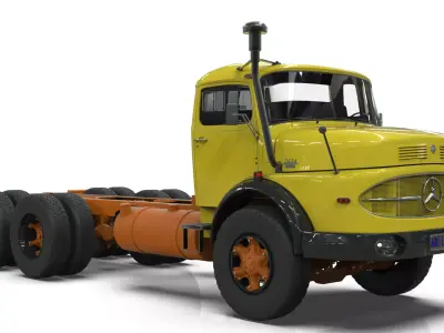 Mercedes-Benz 2624 Chassis Cab Truck midpoly 3D model