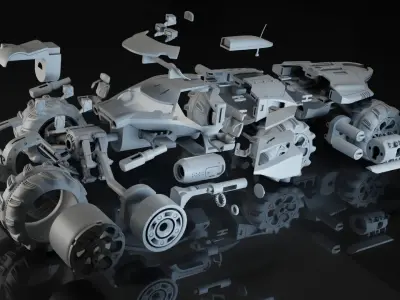 Mass effect Nd1 Nomad 3D print model