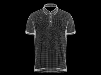 Mens Polo 3D Model 3D model