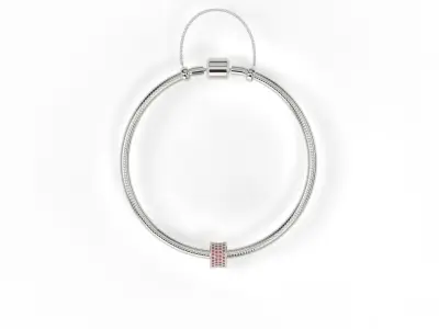 Charm Rounded with Gems 3D print model