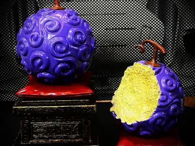 Gomu Gomu No Mi With Stand Base -Luffy Devil Fruit One Piece LA 3D Model Collection