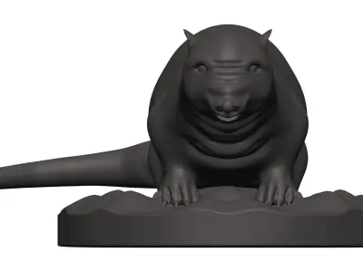 Otter animal figurine 3D model