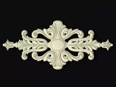 Central decor ornament for furniture 3D model 342