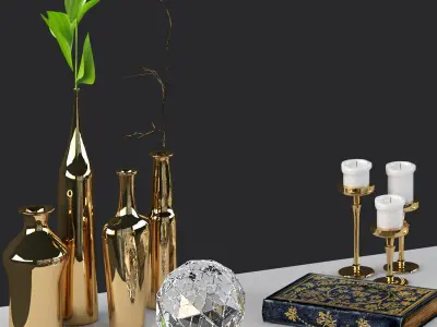 Decorative Set 3D Model Interior 3D model