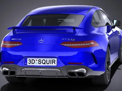 LowPoly Mercedes AMG GT63 2019 Low-poly 3D model