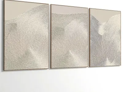 Abstract Painting Set of 3 pieces - No 23 Low-poly 3D model