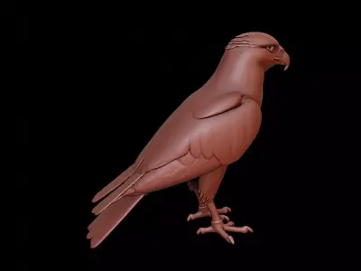 Falcon Animal Sculpture 3D print model get