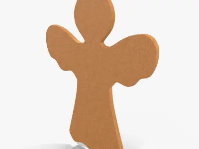 Gingerbread Cookie Angel 3 Low-poly 3D model