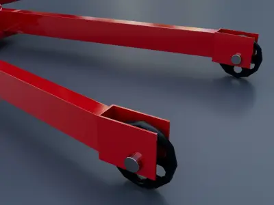 Folding workshop crane Clarke model 3D model