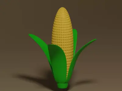 Cartoon Corn 3D model