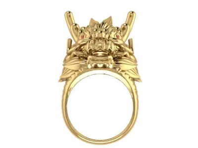Ring Dragon jewelry 3d  3D print model
