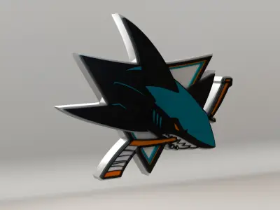 NHL San Jose Sharks Team Logo 3D model