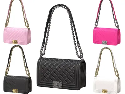 Boy Handbag Leather Bags 3D Model Pack