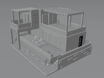 Modern house  3D model