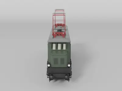 Historical German eleectric locomotive 3D model
