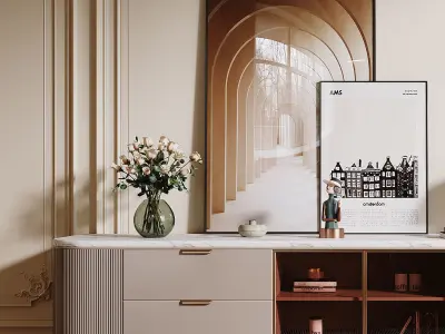 Light luxury  tv cabinet 3D model 3D model