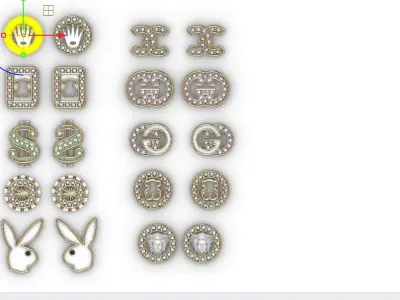 Aretes -Topitos para dama paquete de 10 -v- 3D print model