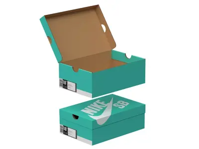 Nike Shoe Box PBR 11 Low-poly 3D model