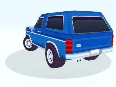 Stylized Low Poly Car 1 Low-poly 3D model
