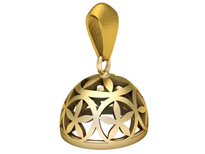 NOBLE FLOWER PENDANT 3D PRINTABLE MODEL 3D print model