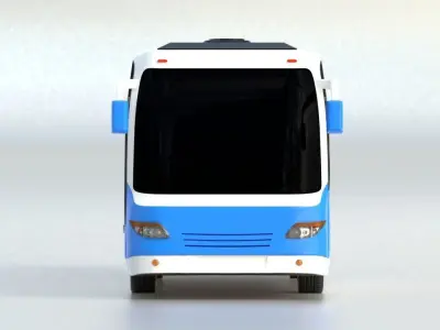White Motorcoach 3D model