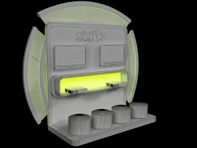 Booth Exhibition Stand a443a 3D model