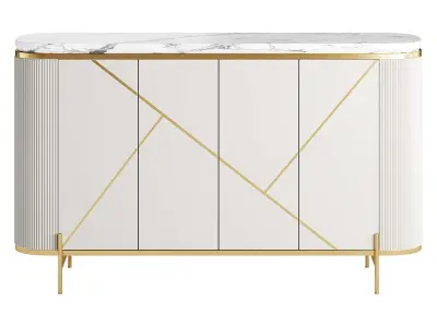 Sideboard Buffet Faux Marble 3D model