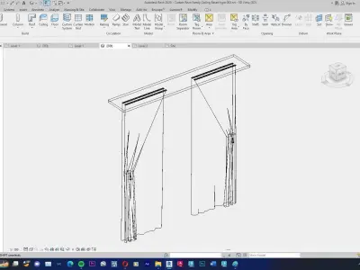 Curtain Revit Family Model 003 3D model