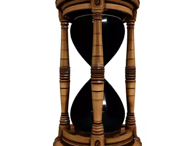 Vintage Ornate Hourglass 3D Model Low-poly 3D model
