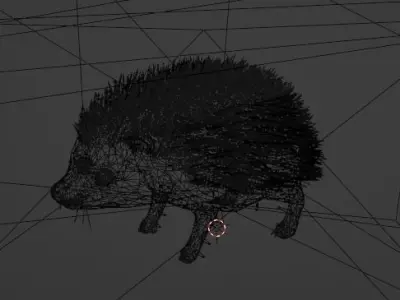 Hedgehog Stylized Brown 3D Character Low-poly 3D model