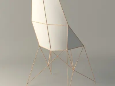 Mayflower Armchair Low-poly 3D model