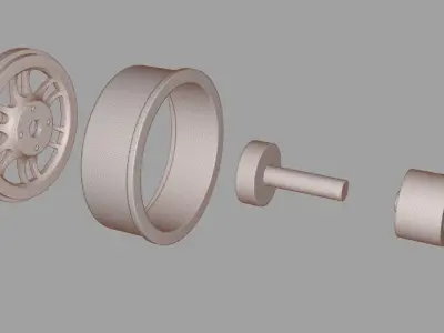 1-24 SCALE ENKEI RPF01 RIM  15 INCH  3D print model