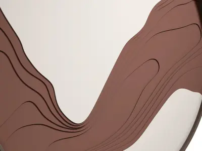 MKMKL Round Three-Dimensional Carved Wall Decoration Painting 3D model