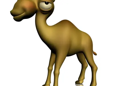 Cartoon Camel RIGGED Low-poly 3D model