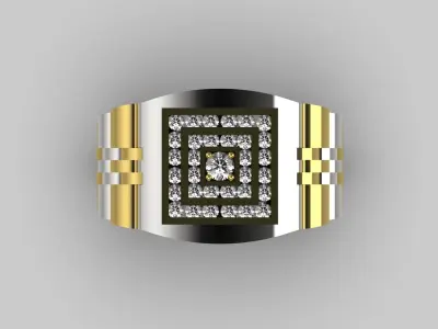 Luxury man Rolex design diamond ring model ror0032 3D print model