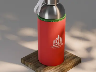 Branded water bottle with your logo 3D model