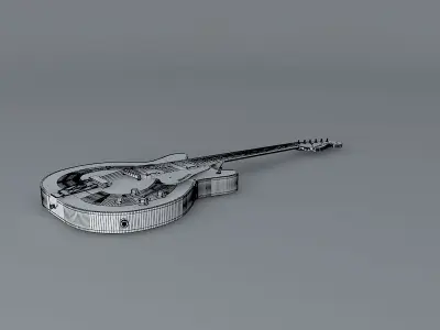1969 Fender Coronado II guitar Free 3D model