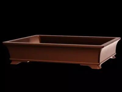 Bonsai Pot rectangular 004 3D print model