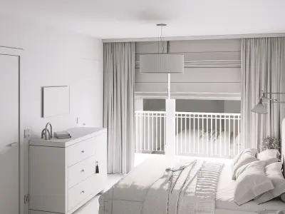 Bedroom Interior 3D Scene Model 3D model