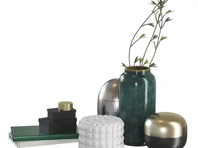 Decor set 3D model shop