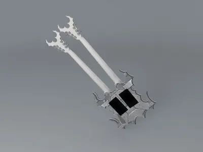 Sands Double Neck Underworld Guitar Free 3D model